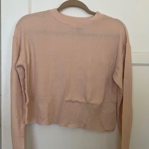 Wild fable waffle knit blush pink long sleeve